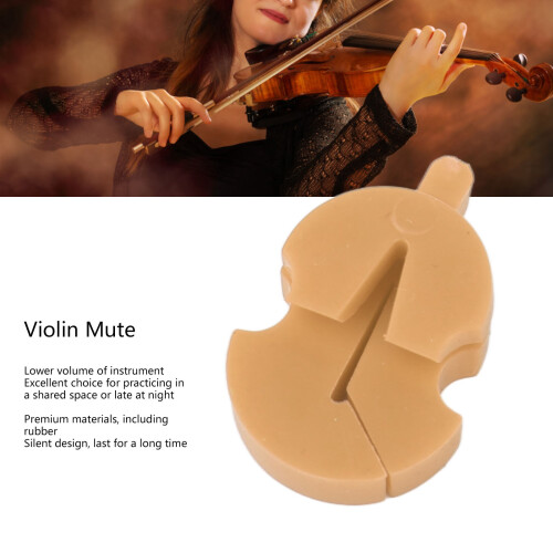 8Pcs Adjustable Rubber Violin Mute Silencers Brown Practice Accessories 2
