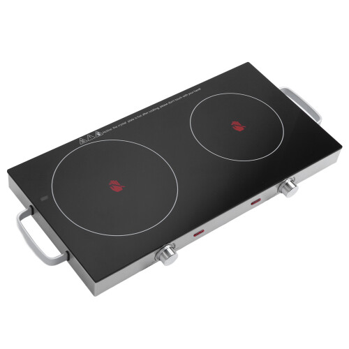 Electric Cooktop 2 Burner 1800+1000W Temperature Control 1