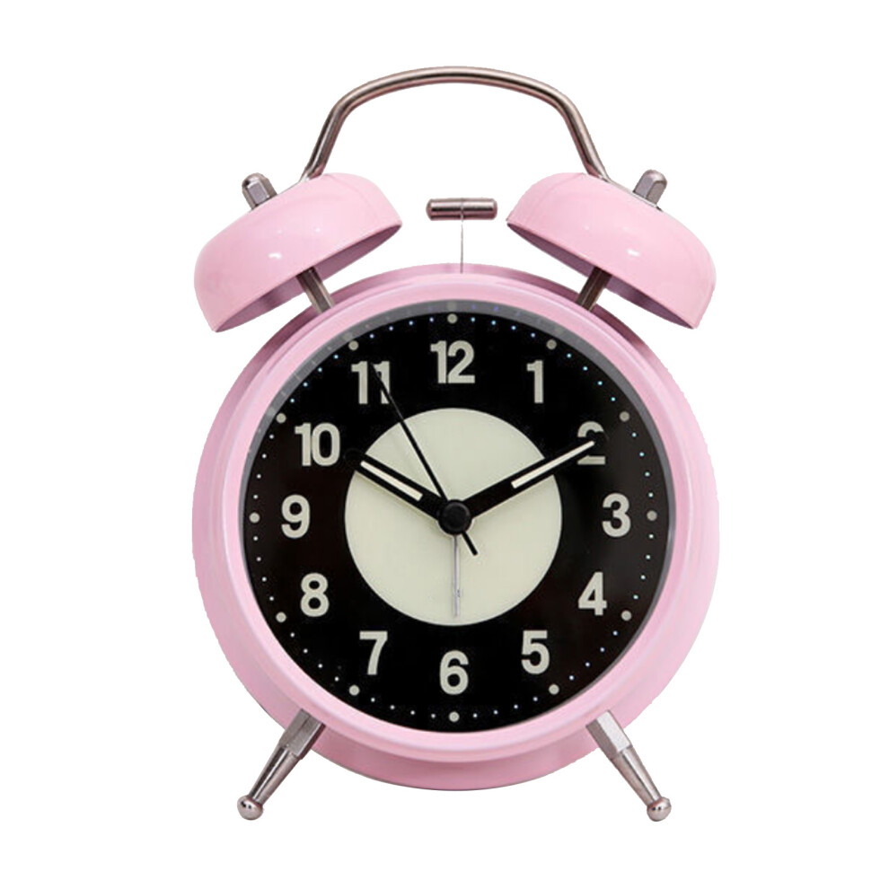 (Black) Luminous Silent Battery Alarm Clock for Kids Pink-image-OPC-PKYTDNT-NEW