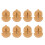 8Pcs Adjustable Rubber Violin Mute Silencers Brown Practice Accessories 15