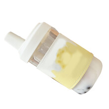 Niedliche 500 ml Kunststoff-Wasserflasche mit Trinkhalm & abnehmbaren Deckel, hitzebeständig