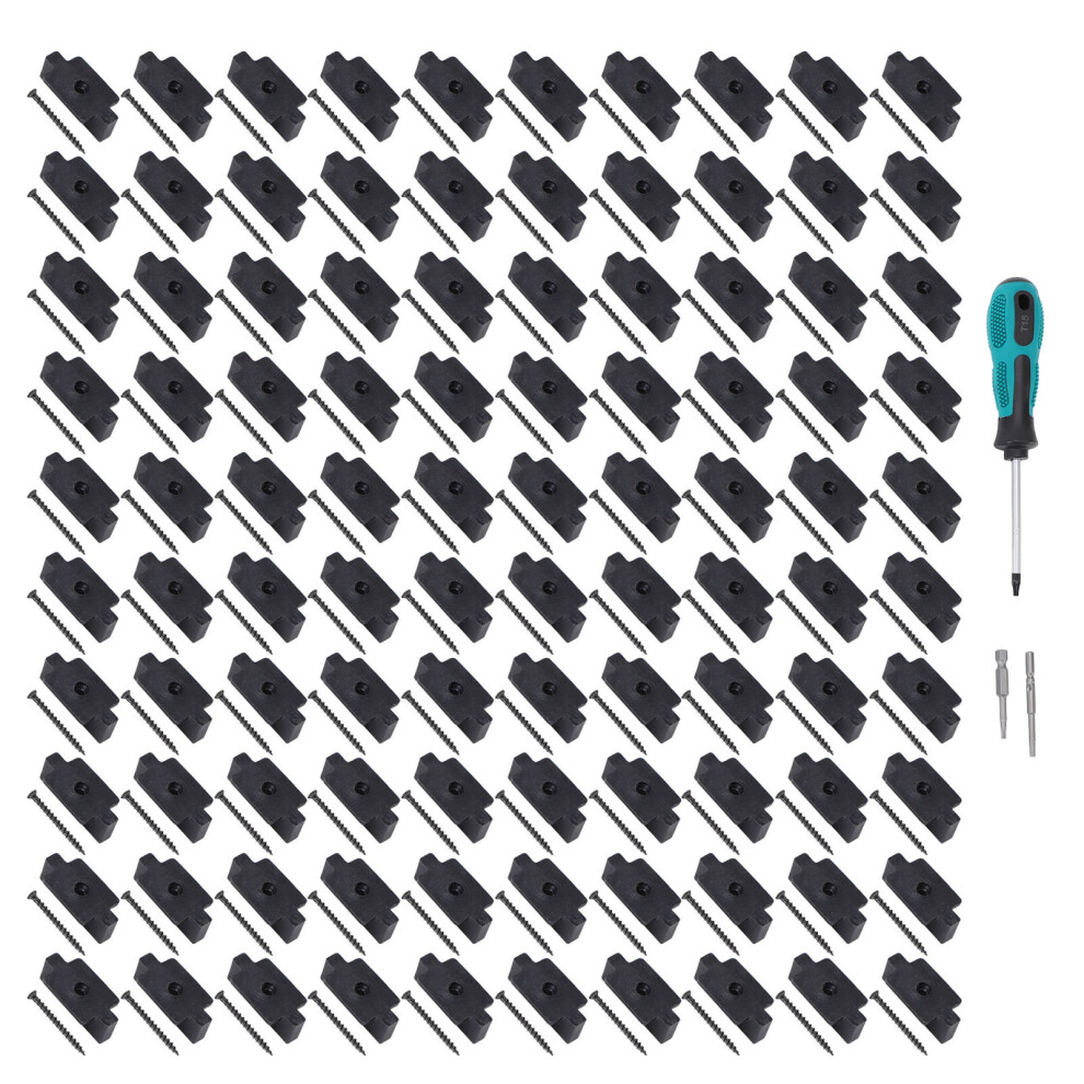 100Pcs Hidden Fasteners For Composite Decking With Screws 685922162755