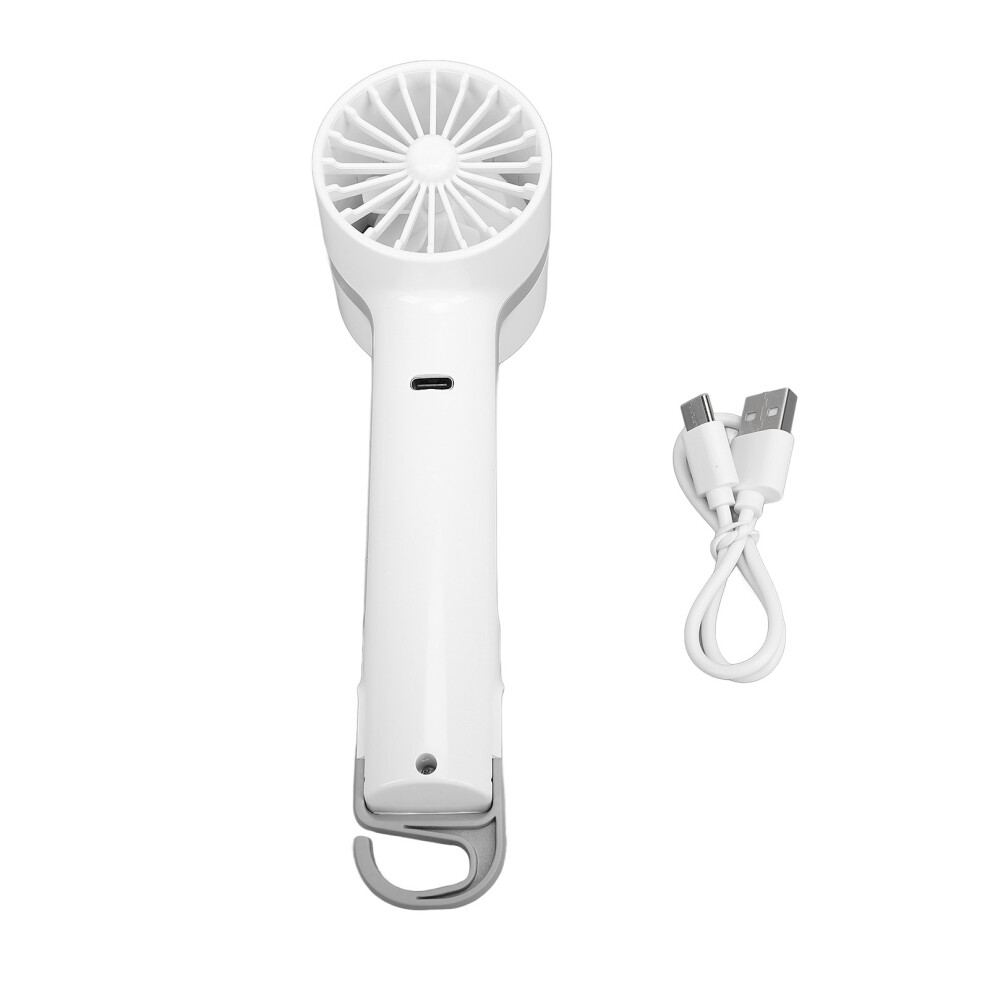 (White) Portable Handheld Fan Usb Rechargeable Fast Cooling Quiet White 685922163288