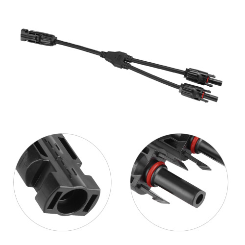Y Type Solar Panel Extension Cable Set 30A 1.5-6mm² IP67 Black