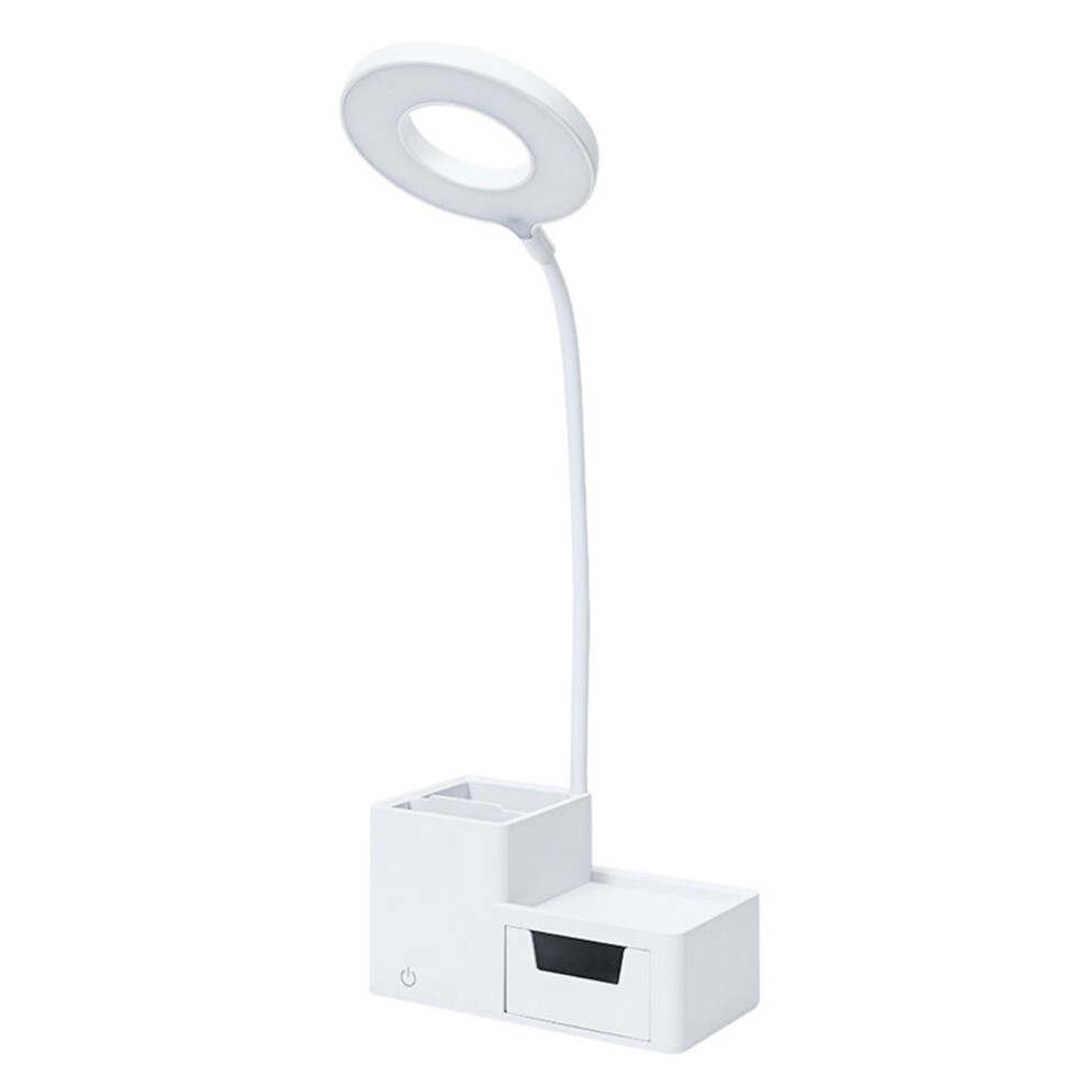 (Plug in Version) LED Desk Lamp Night Light with Pen Holder Storage Drawer Dual Use-image-OPC-PKYTFKY-NEW