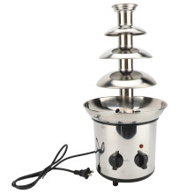4 Tier Electric Chocolate Fondue Fountain Stainless Steel Quiet