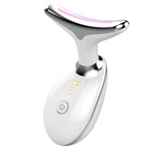 Colorful Lights Neck Lifting Massager, White, Skin Tightening Device