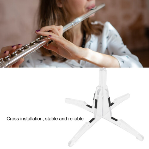 ABS Clarinet Stand - Detachable Cross, Portable Transparent Support 2
