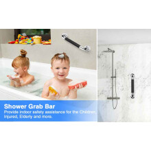 2PCS Black 18" Stainless Steel Shower Grab Bar Minimalist Handrail