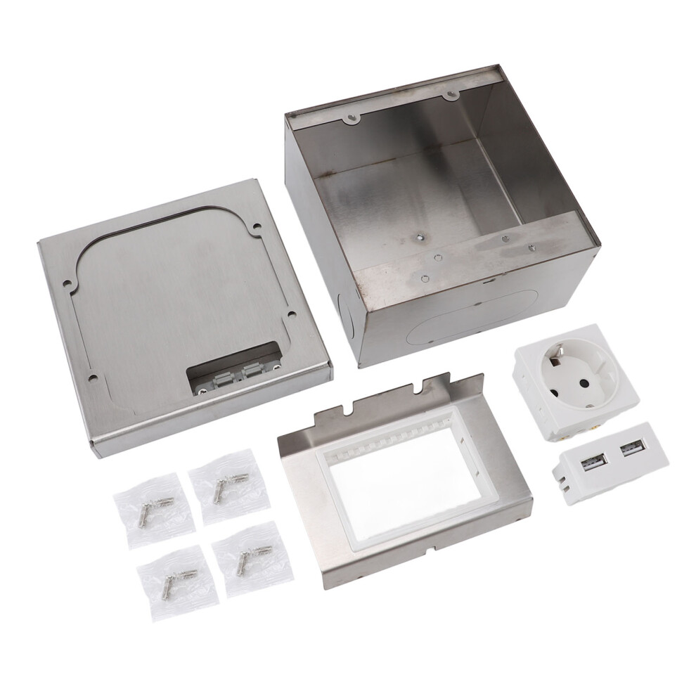 Recessed Floor Box Outlet Stainless Steel Hidden Ip44 Waterproof 685922166678