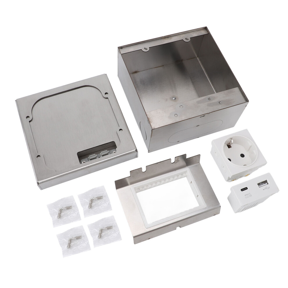 Recessed Flat Floor Socket Waterproof Stainless Steel Concealed 685922166685