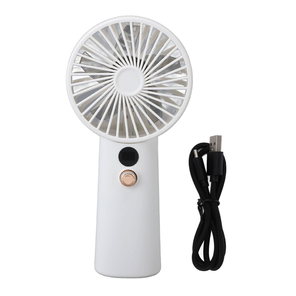 (Blue) Portable Handheld Fan 100 Speeds Usb Rechargeable Mini Desk Fan White 685922171412