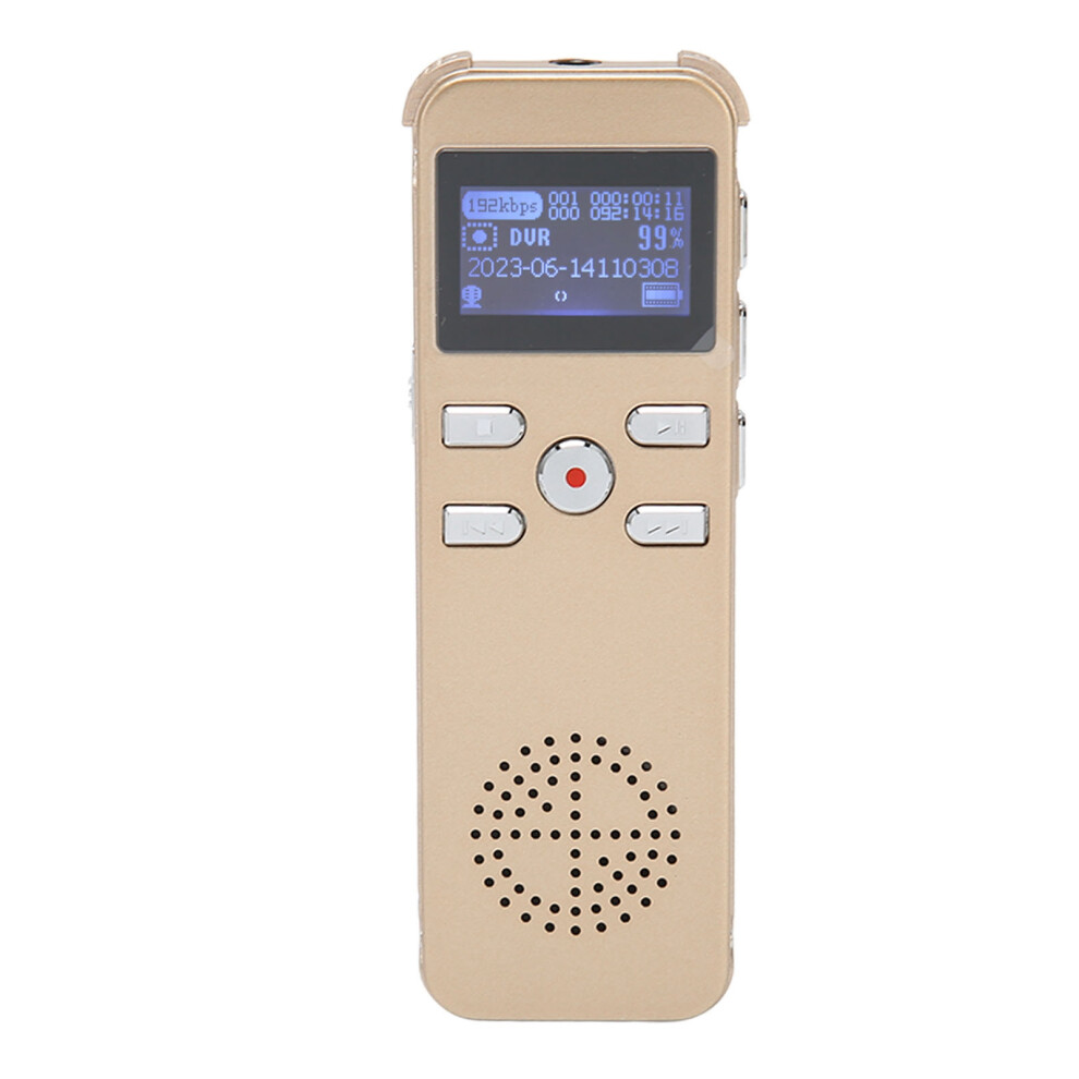 Digital Voice Recorder 16G Wav Mp3 Recorder 220H Battery Golden 4661352405743