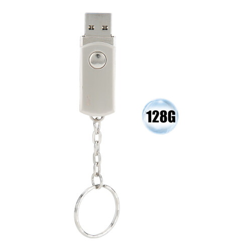 (256G) Silver Metal Rotating U Disk USB Windows 98-10 Linux 256G