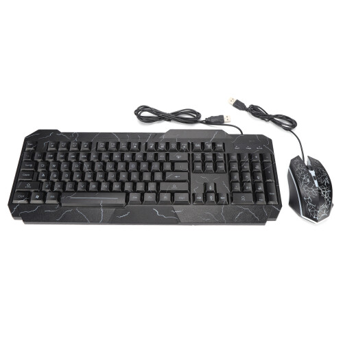 Wired Keyboard and Mouse Set for Windows PC Gaming
