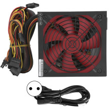 (AU Plug) 700W PC Power Supply Silent Red Fan ATX 24-PIN 14cm