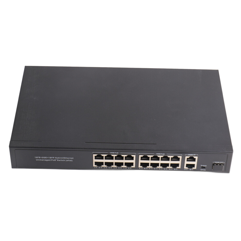 (US Plug) 16 Port 10/100M Adaptive RJ45 2G Uplink Ethernet Switch US Plug-image-OPC-PKYTRR9-NEW