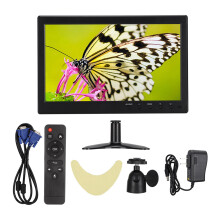 (UK Plug) 10.1" HD 1080P LCD Monitor HDMI VGA BNC AV Input 100-240V