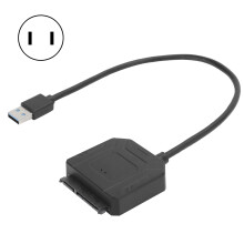 (US Plug 100‑240V) SATA Hard Drive Converter 2.5/3.5in SSD/HDD 12V/2A Power US Plug
