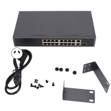 (AU Plug) POE Switch 16 Ports 100M 2 Gigabit 1 SFP 800W Full Load POE Switch