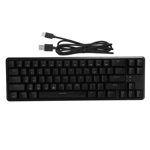(Black) Ajazz Keyboard Bluetooth Wired Backlit Mechanical Gaming K680T Black