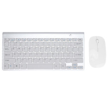 (Black) Wireless 2.4G Keyboard Mouse Combo Ultraslim Silver