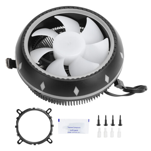 RGB CPU Cooler Silent Heatsink Fan Desktop