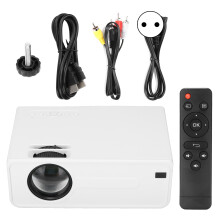 (US Plug) 4in Mini Projector Portable HD Wifi LED Household 100V to