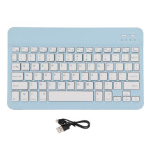 (Pink) Mini Wireless Keyboard PC Blue Lock Screen Portable Long Battery