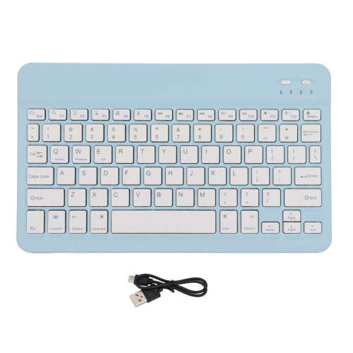 (Pink) Mini Wireless Keyboard PC Blue Lock Screen Portable Long Battery
