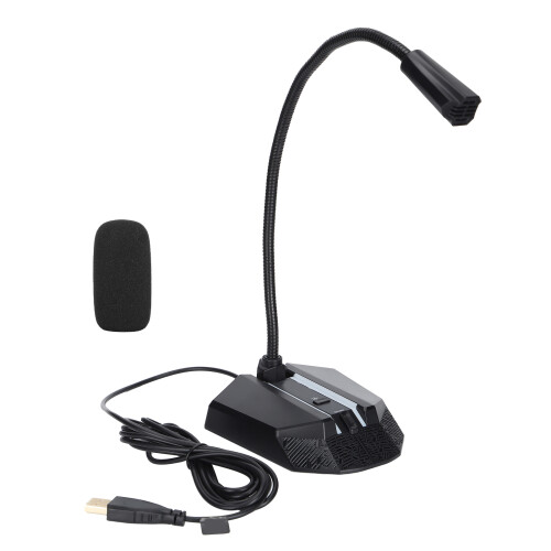 Microphone Gooseneck RGB Light Recording Meeting