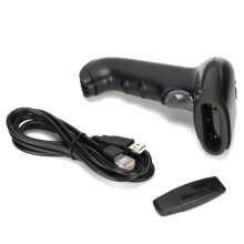 Wireless 1D Barcode Scanner Gun with USB Receiver for Shops Hospitals