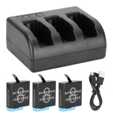 AHDBT-801 Black Rechargeable Battery + Charger for GoPro Hero 8/7/6/5