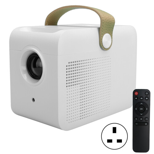 (UK Plug) Mini Portable HD Projector 480x360 400:1