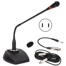 (US Plug) Gooseneck Mic XLR to 6.35mm Conference 100-240V US Plug