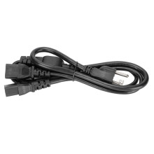 (3meters / 9.8ft (JD3264)) 5-15P to Dual IEC320 C13 Female Y Shape PC Power Cord