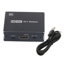 HD 48Gbps 8K 60Hz 2-in-1 HDMI Switch for HDTV Projector Computer