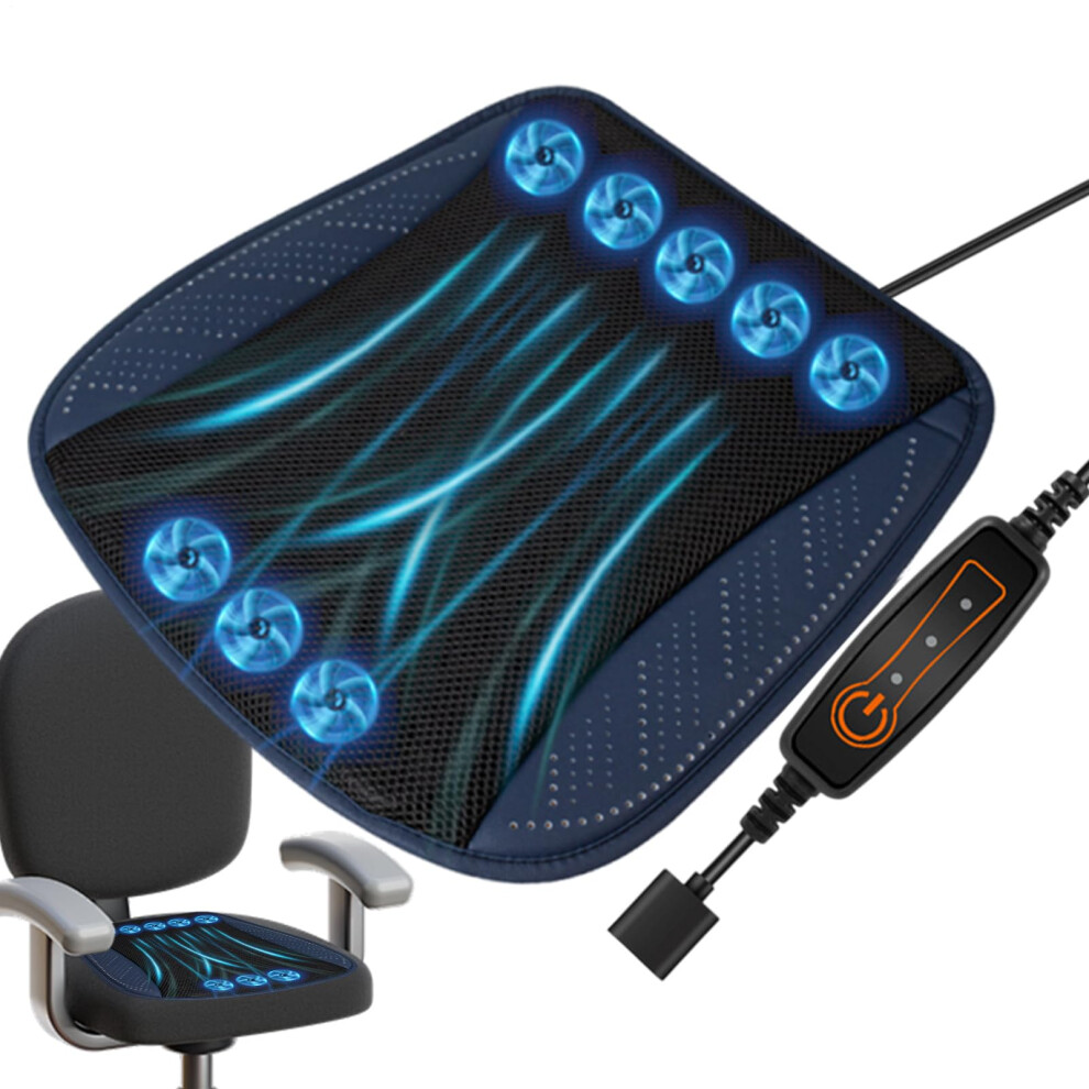 Car Seat Cooler Usb-Powered Cooling Seat Cushion, Anti-Sweat Chair Cushion, 3-Speed Automotive Accessories, Blue 9016109304001
