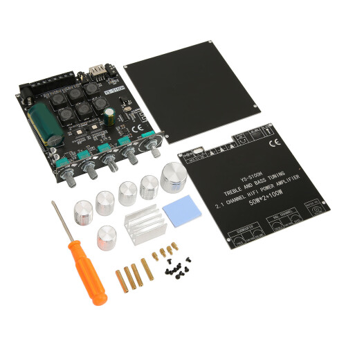 2.1 Channel Digital Bluetooth 5.1 Amplifier with Subwoofer DC12-24V 1