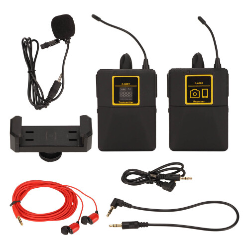 Wireless Lavalier Mic Noise Canceling 164ft Range Lapel Mic System