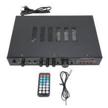 (US Plug 110V) Bluetooth Stereo Amplifier 5 Channel High Power Home Amp Black