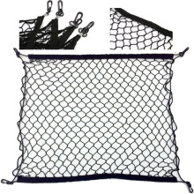 70cm x70cm Car Net Trunk Cargo Net Mesh Storage Organizer With 4 Hooks For Toyota Hilux Revo 2015-2020