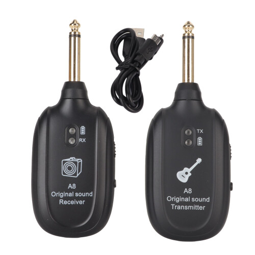 Wireless Guitar System Rechargeable UHF 730MHz 4 Channels