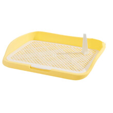 Pet Training Pad Holder With Mesh Grids For Indoor Use, Yellow, Medium Size Fence