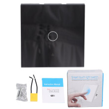 (Black Touch Control) Wireless WiFi Switch RF433 Control Timing Smart Touch Switch 90-250V