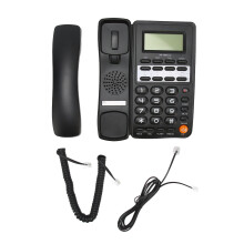 (Black) Corded Phone Big Button Wired Landline for Elderly Black