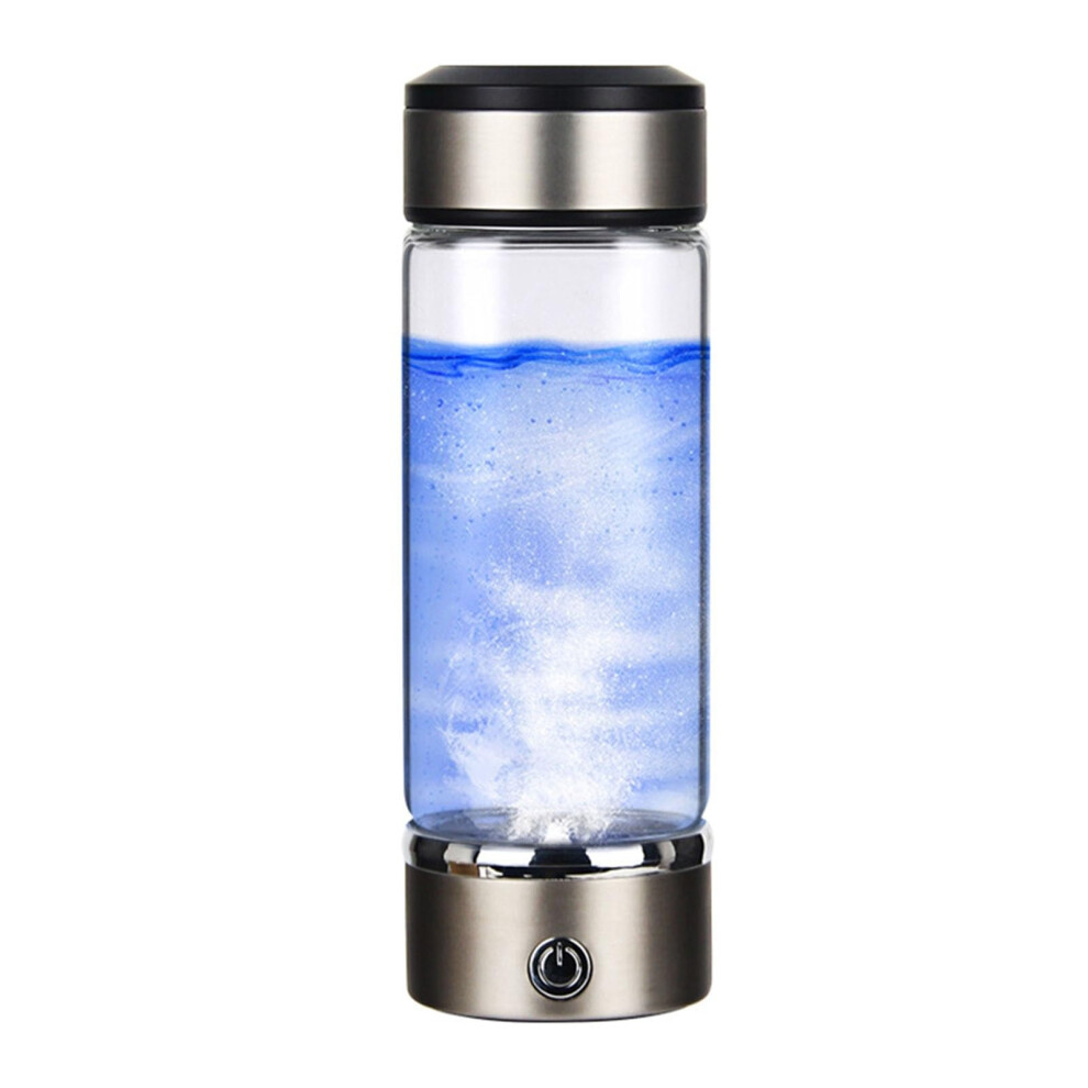 Portable Hydrogen Rich Water Generator 360Ml High Borosilicate Glass Reusable Bottle 3 Minutes 900PPB Travel Home Office-image-OPC-PKYV799-NEW