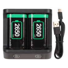 Fast Charge Controller Battery Pack for Xbox 2650mAh 2pcs with Charger
