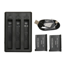 3 Slots Charger for Insta 360 ONE X2 with Type C and 2 Batteries