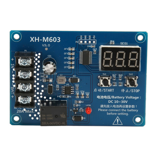 XH M603 12-24V Lithium Battery Switch Protection Board LED Display